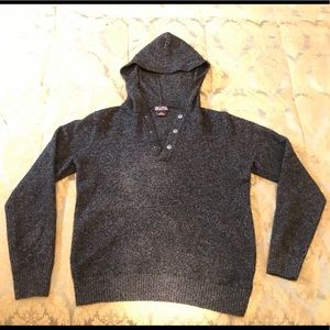 MICHAEL KORS WOOL BLEND PULLOVER HOODIE SWEATER